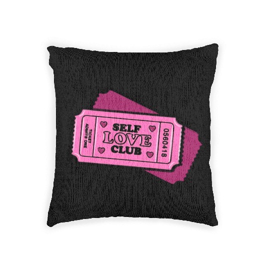 Self-Love Empowerment Ticket Woven Pillows