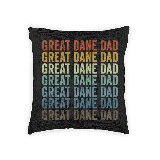 Great Dane Dad Great Dane Dog Lover Dog Dad Woven Pillows