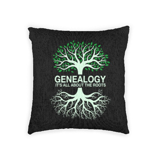 Family Tree Woven Pillows Genealogy