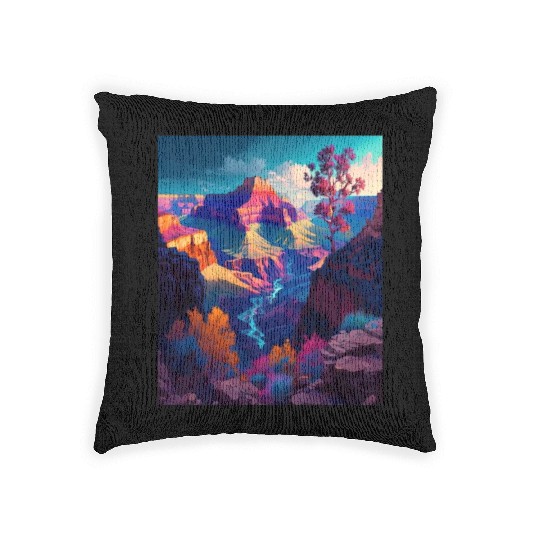 Mountain Hiking Camping Trip National Park Visit Woven Pillows