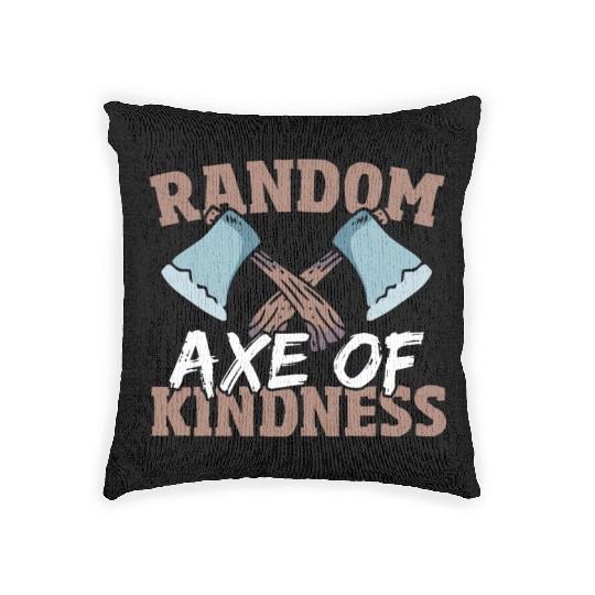 Random Axe Of Kindness Lumberjack Woven Pillows
