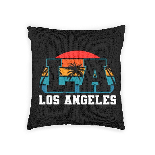 Los Angeles LA California Gift Woven Pillows