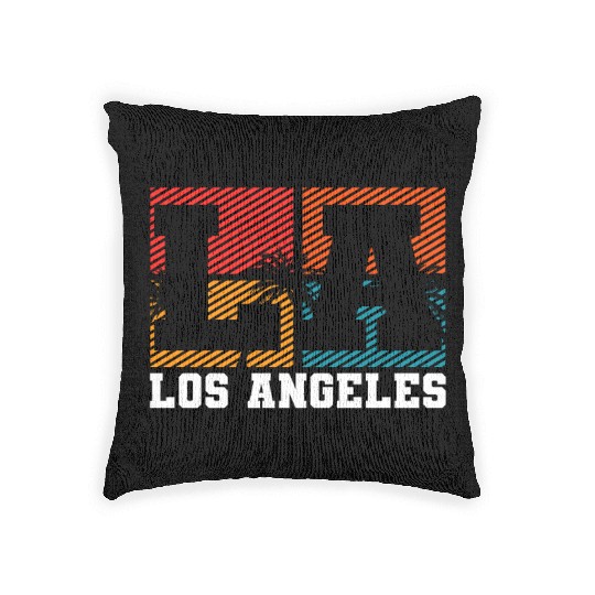 Los Angeles LA California Gift Woven Pillows