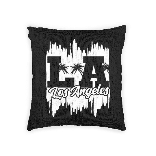 Los Angeles LA California Gift Woven Pillows