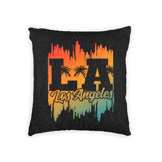 Los Angeles LA California Gift Woven Pillows