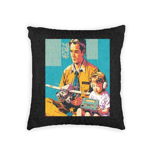 Miniature Plane Lover Cool Retro Radio Controlled Woven Pillows