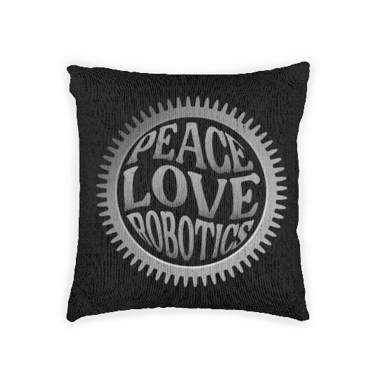 Robot Robotics Engineer Female Woven Pillows