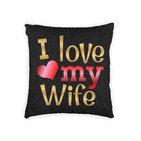 Valentines Sublimation I Love My Wife63 Woven Pillows