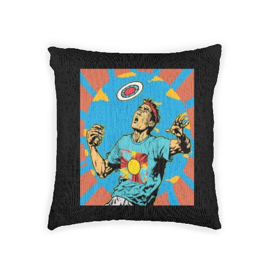 Ultimate Frisbee Retirement Appreciation Pop Art Woven Pillows