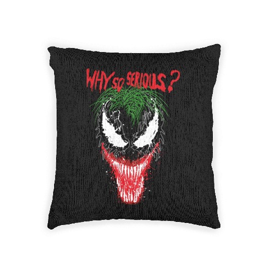 The V.e.n.o.m Joker Symbiosis Why So Serious? Woven Pillows