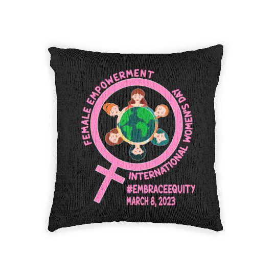 International Women's Day: Empowerment Embrace Equ Woven Pillows