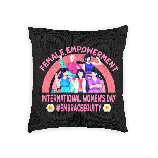 International Women's Day: Feminism Embrace Equity Woven Pillows