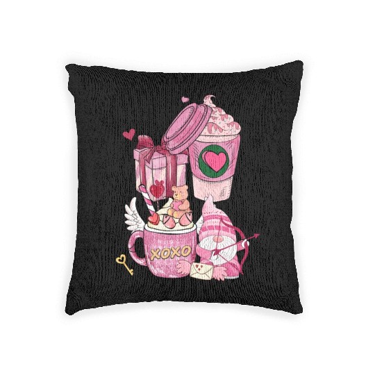 Coffee Is My Love Language Cupid Coffee Valentine Woven Pillows