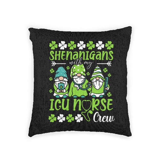 Shenanigans With My ICU Nurse Crew Saint Woven Pillows