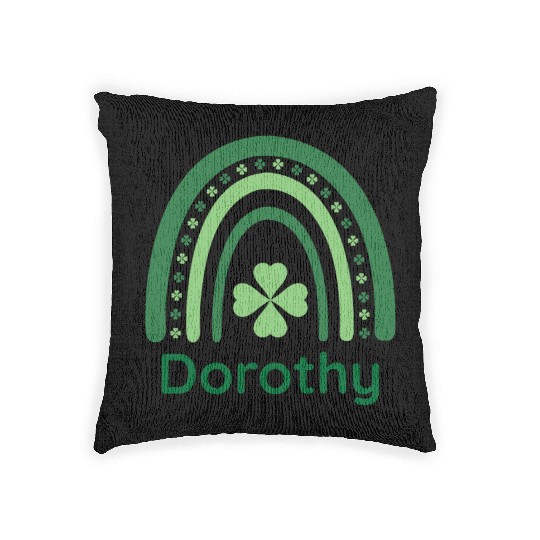 Dorothy Clover Charm Boho Rainbow Woven Pillows