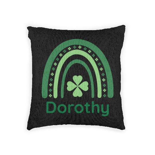 Dorothy Clover Charm Boho Rainbow Woven Pillows