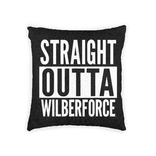 Wilberforce Straight Outta College University Alum Woven Pillows
