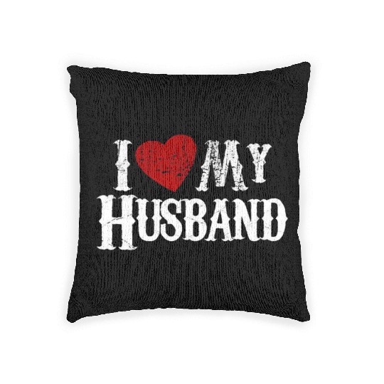 I love my husband Woven Pillows