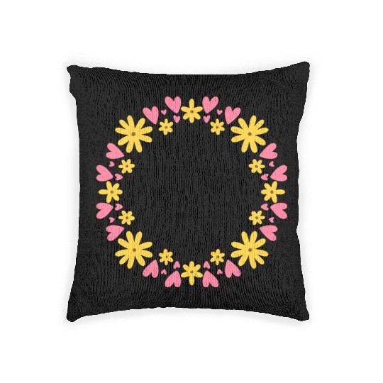 You Are Enough - Flower Crown Woven Pillows