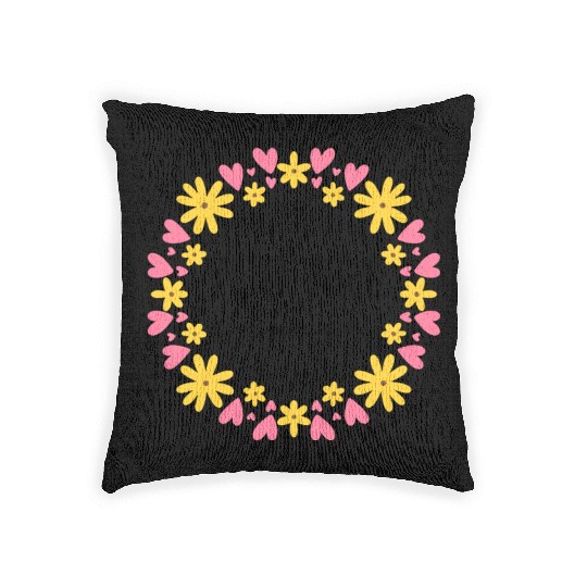 You Are Enough - Flower Crown Woven Pillows