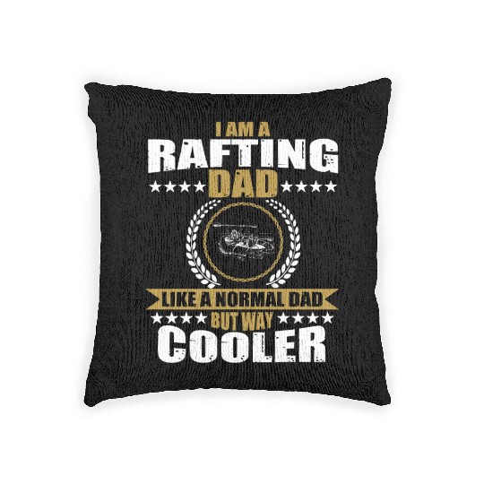 Rafting Dad Design For Men Woven Pillows