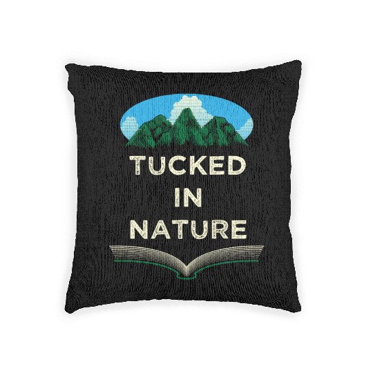 Tucked in Nature Camping Wildlife Camper Outdoor H Woven Pillows