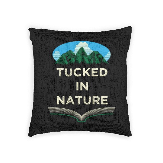 Tucked in Nature Camping Wildlife Camper Outdoor H Woven Pillows
