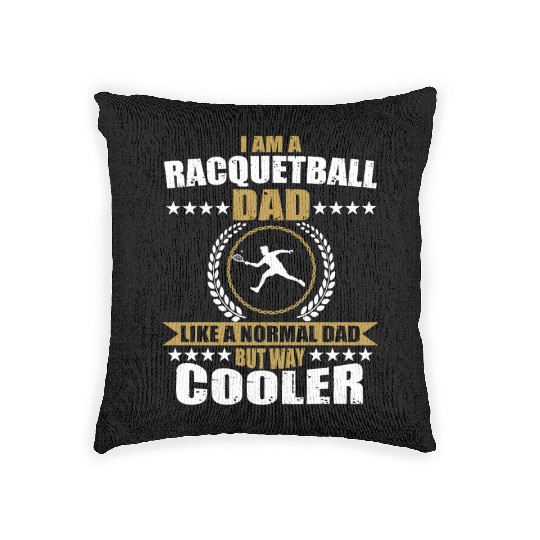 Funny Racquetball Dad For Men Woven Pillows