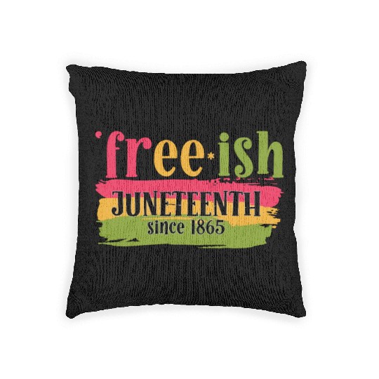 Juneteenth free since 1865 Black History US Africa Woven Pillows