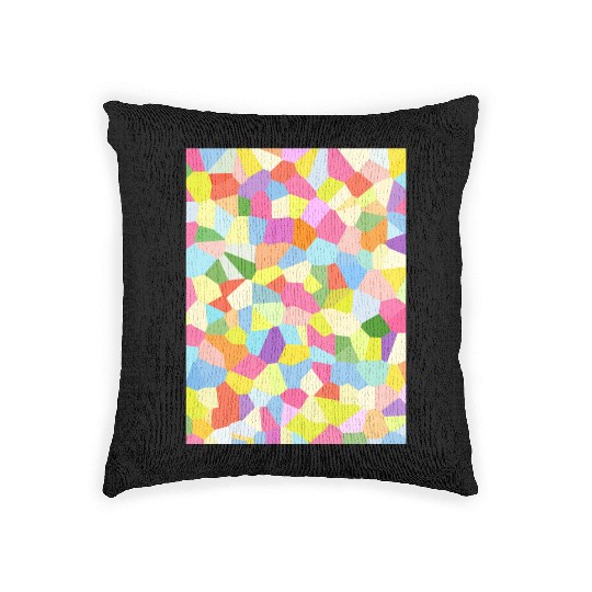 Bright Colored Crystals. Crystal Pattern Woven Pillows