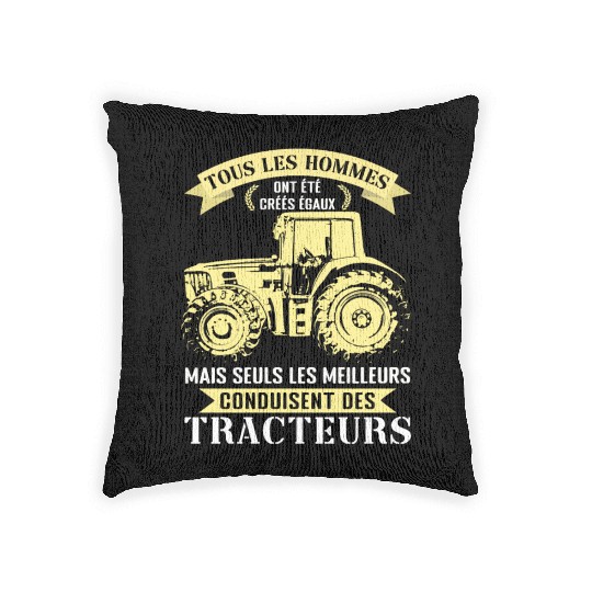 Equal Only Best Drive Tractor Driver Farmer Woven Pillows
