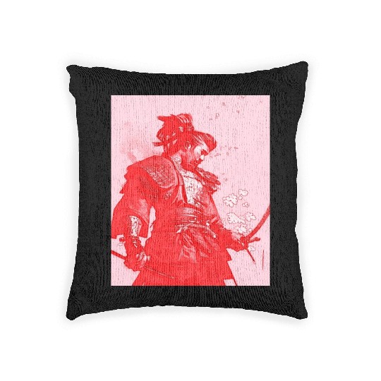 Samurai Japan Japanese Anime Katana Manga samurai Woven Pillows