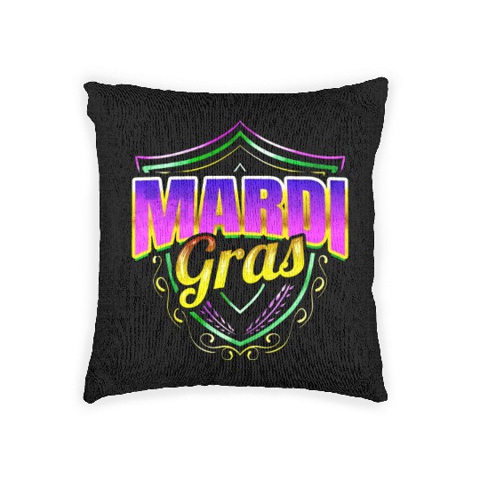 Logo Emblem Coat OF Arms For Mardi Gras Woven Pillows