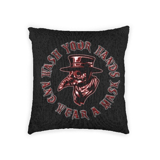 Plague Doctor #2 Woven Pillows