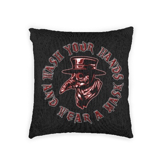 Plague Doctor #2 Woven Pillows