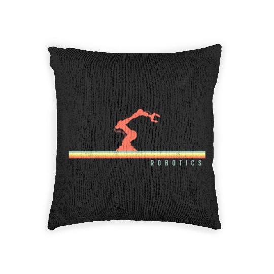 Robot Robotics Engineer Retro Woven Pillows