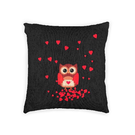 Cute Eagle Owl Bird Lover Girls Women Toddler Kids Woven Pillows