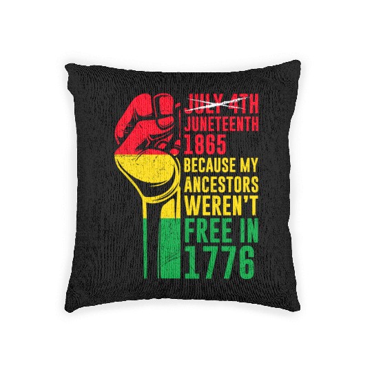Juneteenth free since 1865 Black History US Africa Woven Pillows