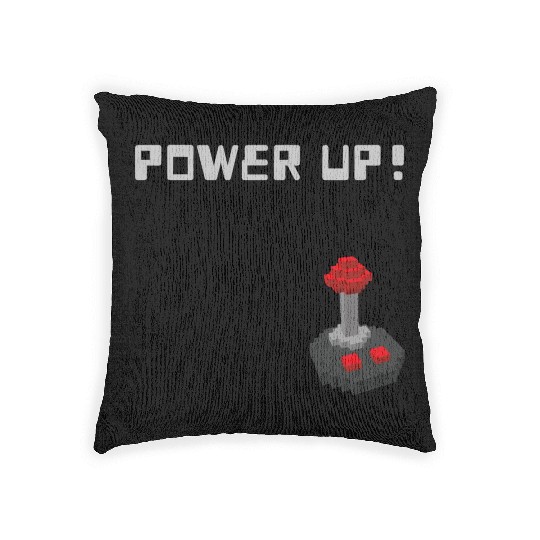 POWER UP! Unisex GYM and Gaming design Woven Pillows