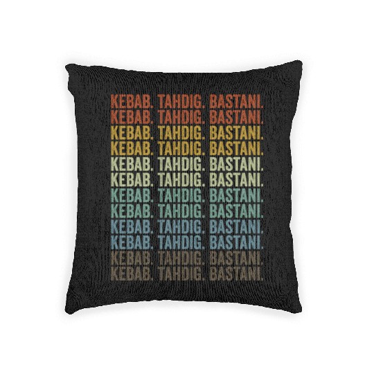 Kebab. Tahdig. Bastani. Persian Food Lover Woven Pillows