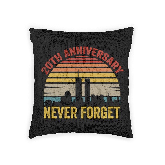 Never Forget 9 11 20th Anniversary Woven Pillows