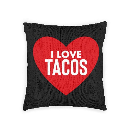 I Love Tacos Woven Pillows