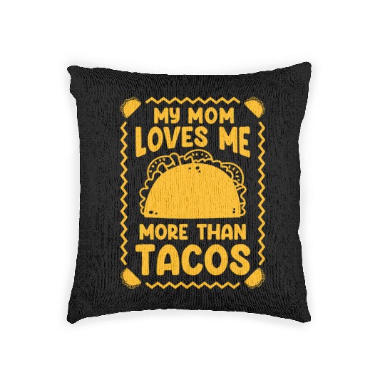 Tacos Mexican Foodie Burrito Nacho Woven Pillows