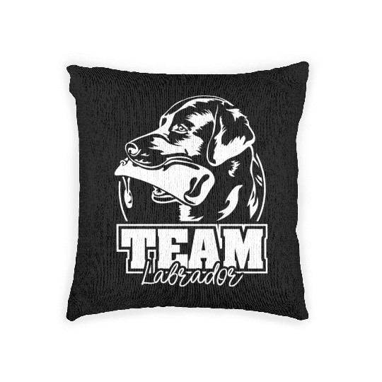 Team Labrador Retriever dog mom hound Woven Pillows