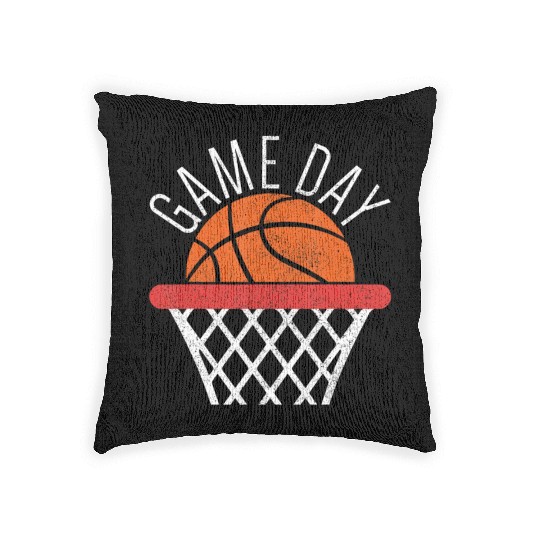 Game Day Basketball Lover Basketball Player Woven Pillows