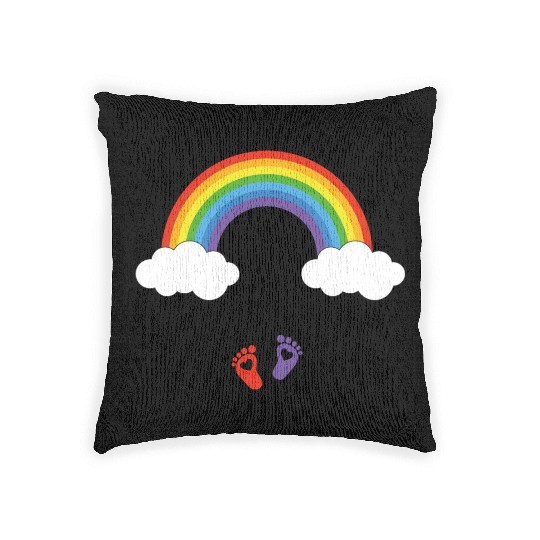 God keeps his promises Rainbow infant gown Woven Pillows