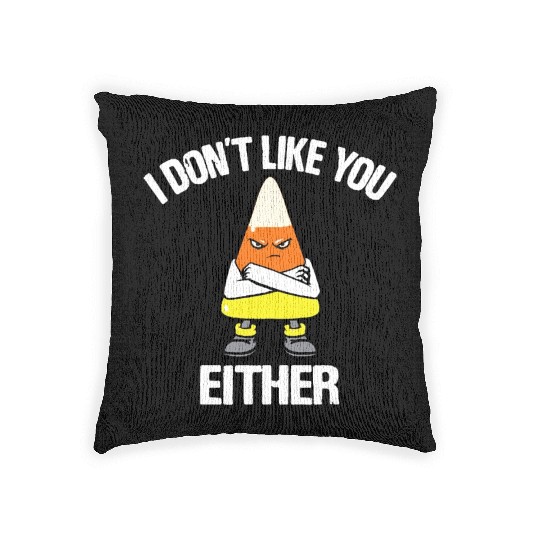 candy corn Funny Woven Pillows
