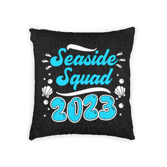 Seaside Squad 2023 Vacation Friends Spring Break Woven Pillows