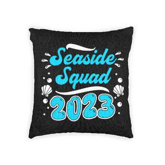 Seaside Squad 2023 Vacation Friends Spring Break Woven Pillows
