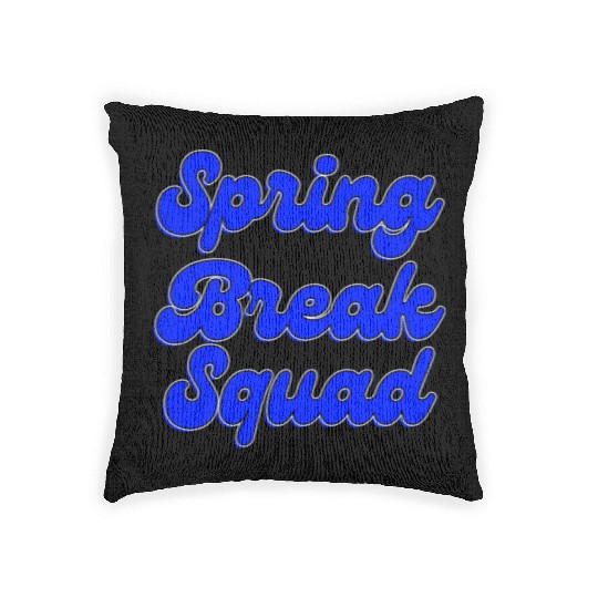 Spring Break Squad Summer Vacation Spring Break Woven Pillows